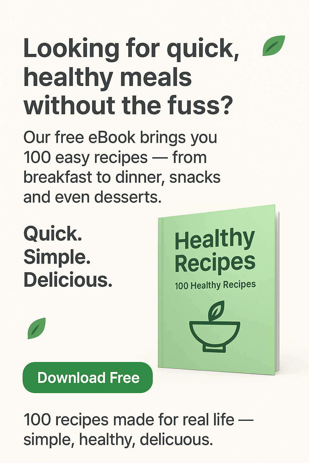 Healthy Recipes eBook cover